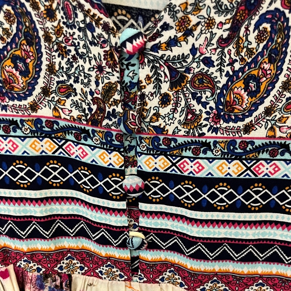 Umgee Multicolor Geometric Pattern Top - Picture 3 of 8